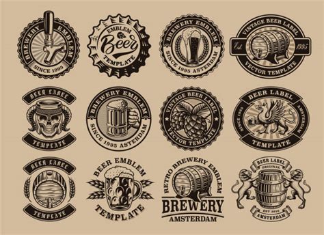 Beer Pub Label Retro Brewery Vintage Emblem Logo Bar Craft Mug Canada ...