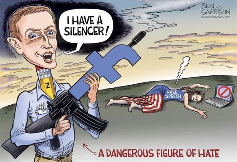 Ben “kill the shill” Garrison focuses on the Zuck looming over liberty’s ass in this comic ...