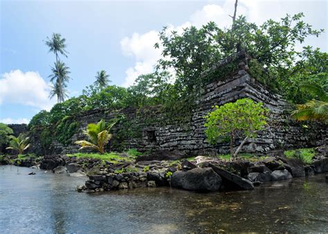 213. Nan Madol. Pohnpei, Micronesia. c. 700-1600 C.E. Basalt borders ...