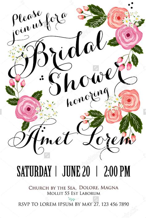 Bridal Shower Invitation Template Word