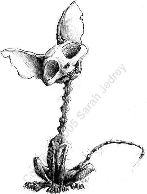 Creepy Kitty. This would be cute tattoo. | Dark art drawings, Scary ...