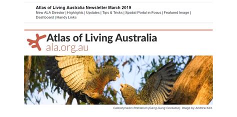 ALA Newsletter March 2019 Edition 6 – Atlas of Living Australia