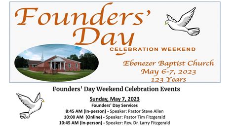 Founders Day Celebration | Ebenezer Baptist Church