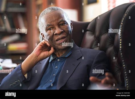 JOHANNESBURG, SOUTH AFRICA: Former South African president Thabo MBeki talks about South Africa ...