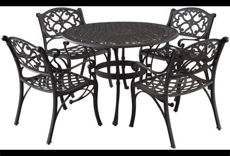 homestyles Sanibel Traditional 5 Piece Outdoor Dining Set with Cast ...