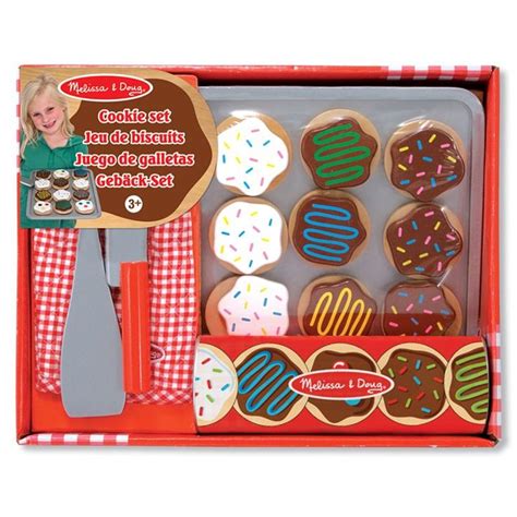 Melissa & Doug Cookie Set | Wooden play food, Toy kitchen accessories, Play food set