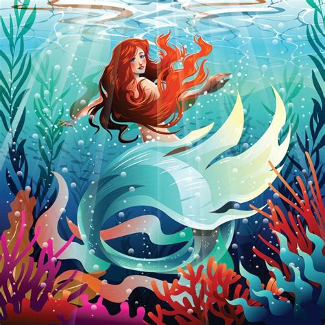 Beautiful Mermaid Concept 3047508 Vector Art at Vecteezy