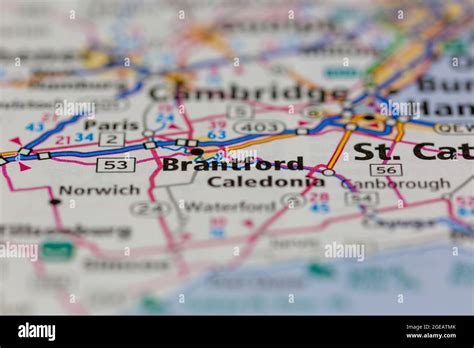 Brantford ontario on a map hi-res stock photography and images - Alamy