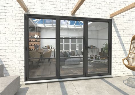 3000mm Grey Heritage Aluminium Bifold Doors - 3 Left at Vibrant Doors