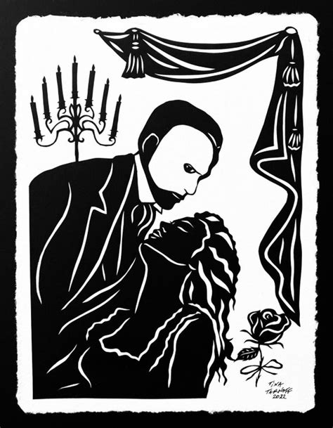 PHANTOM of the OPERA Papercut Hand-cut Silhouette - Etsy