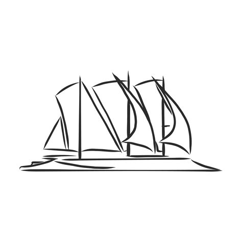 sailing ship vector sketch 17050670 Vector Art at Vecteezy