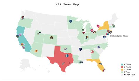 Where are NBA teams located in each state? — Tica's Portfolio