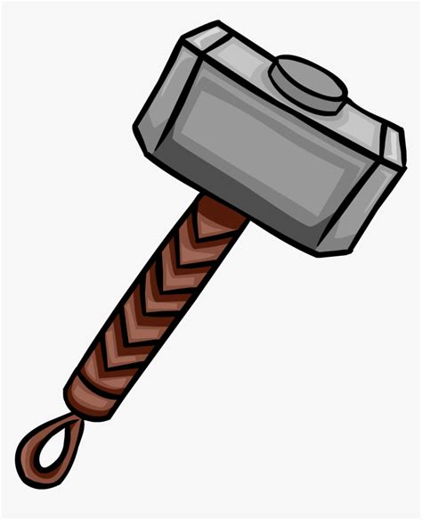 Mjolnir - Thor Hammer Clipart, HD Png Download - kindpng