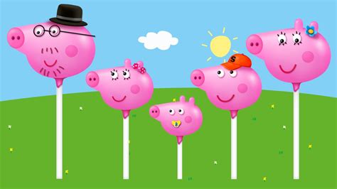 The Finger Family Peppa Pig Family Nursery Rhyme | Peppa Pig Cake Pop ...