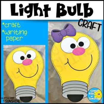 Light Bulb Craft by Little Ray of Sunshine | Teachers Pay Teachers