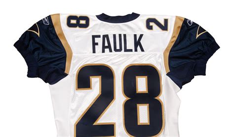 Lot Detail - 2004 Marshall Faulk Game Worn St.Louis Rams Road Jersey ...