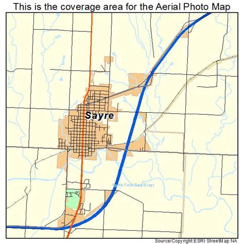 Aerial Photography Map of Sayre, OK Oklahoma