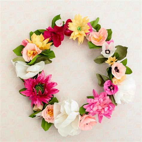 How to Make a Paper Flower Wreath - A Beautiful Mess