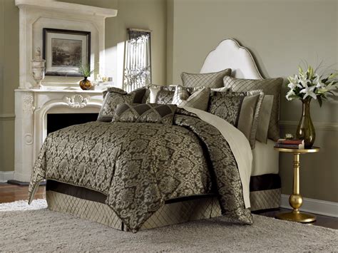 Aico Furniture Michael Amini Victoria Palace Imperial Bronze Nine-Piece Queen Comforter Set ...