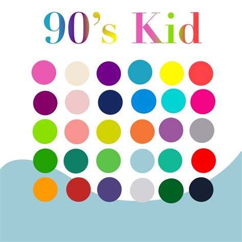 90s Kid Themed Procreate Color Palette, 30 Swatched, for Ipad, Instant ...