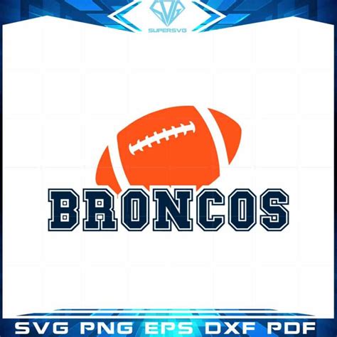 Broncos Football NFL Players SVG Files for Cricut Sublimation Files