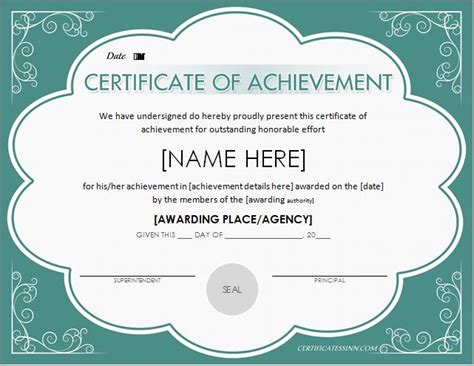 Certificates of Achievement for WORD | Professional Certificate Templates