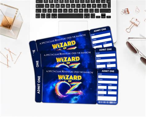 Printable Wizard of Oz Broadway Ticket Wizard of Oz Surprise - Etsy