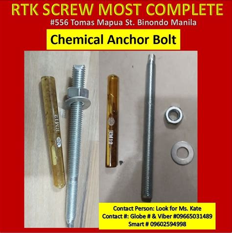 Chemical Anchor Bolt, Commercial & Industrial, Construction Tools & Equipment on Carousell