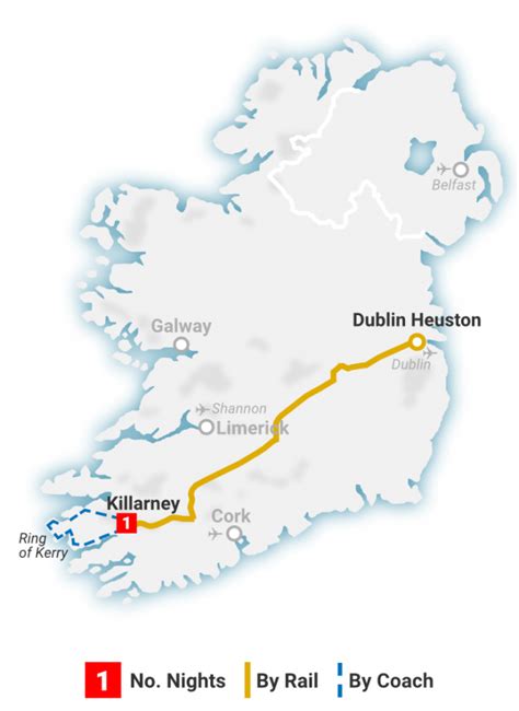 Killarney & The Ring Of Kerry Overnight Stay Tour - Railtours Ireland First Class