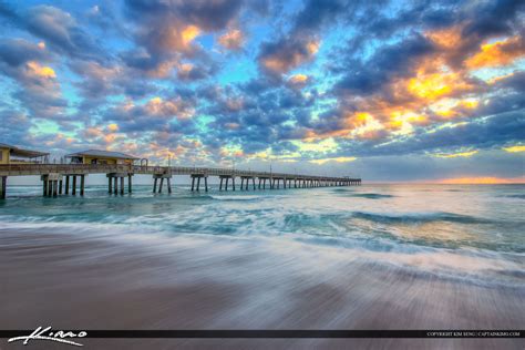 Dania Beach Pier Smooth Ocean Wave – HDR Photography by Captain Kimo