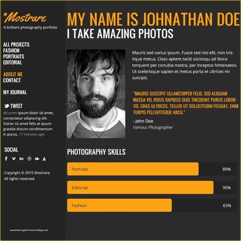 Personal Portfolio Template Free Download Of Free Psd Portfolio and ...