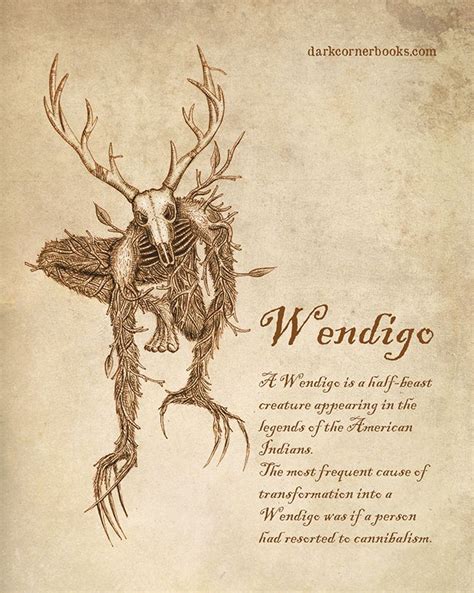 Dark Corner Bestiary - Wendigo | Mythical creatures art, Mythical monsters, Mythological creatures