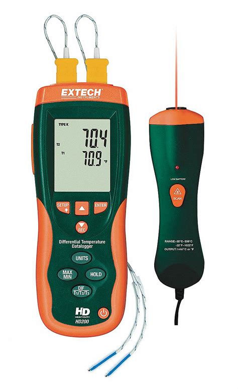 Thermocouple Thermometer, Accuracy ±0.15%, IR ±2% - Grainger