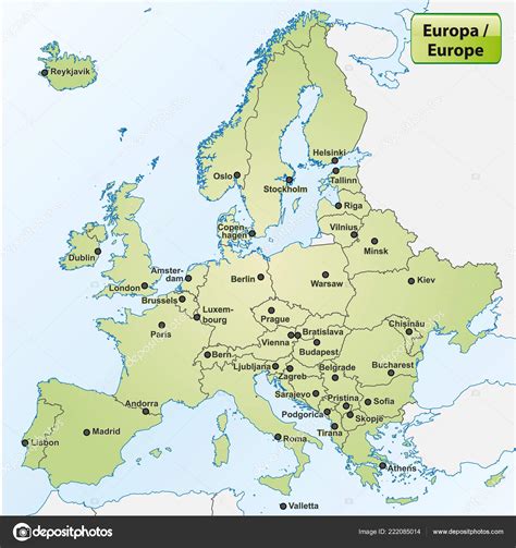 Map Of Europe With Cities And Capitals - United States Map