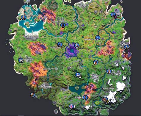 Fortnite Season 8 Character Map Locations - Fortnite Insider