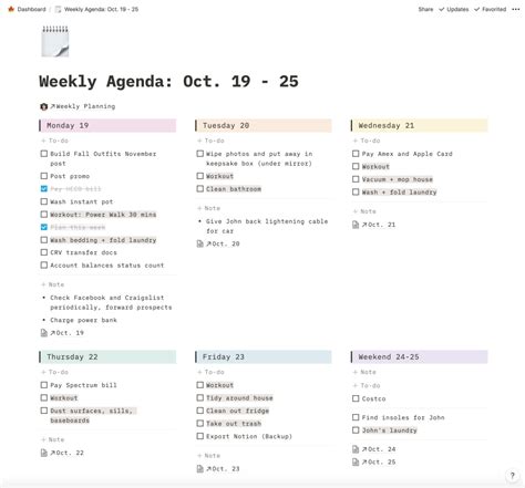 Notion Daily Planner Template