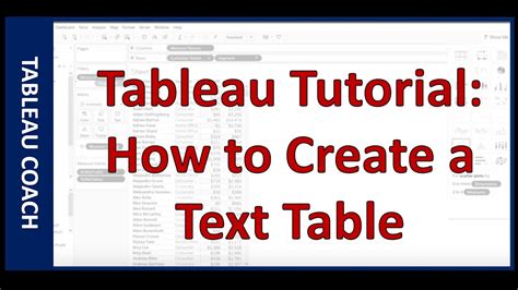 How to Create a Text Table - YouTube