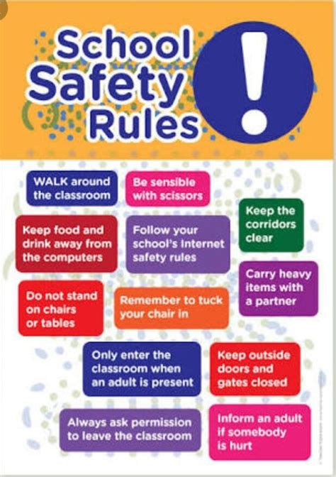 Safety rules to be followed at school level. | School safety, Students safety, Safety rules at ...