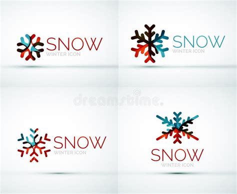 Christmas Snowflake Company Logo Design Stock Vector - Illustration of ...