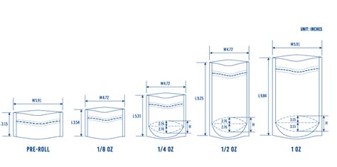 Mylar Bag Dimensions - Design Talk