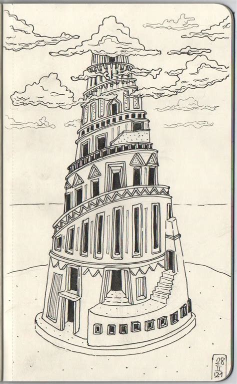 The Babel Tower : r/drawing