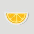 Slice of a fresh nutritious juicy lemon - Free Stock Image