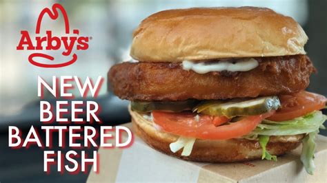 Arby’s NEW Beer Battered Fish Sandwich Review - YouTube