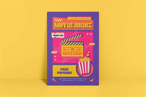 Movie Night Flyer, Graphic Templates - Envato Elements