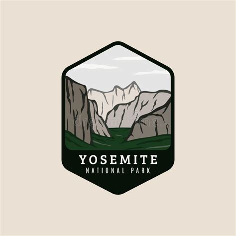 Yosemite National Park Logo Vector Patch Symbol Illustration Design Stock Illustration ...