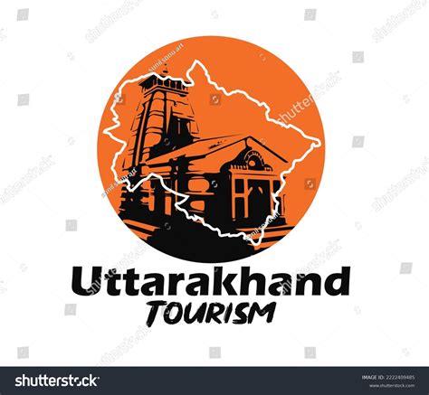 Uttarakhand Tourism Logo Uttarakhand Map Kedarnath Stock Vector (Royalty Free) 2222409485 ...