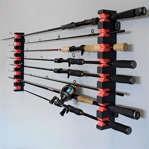 Horizontal Fishing Rod Holder for Wall and Ceiling