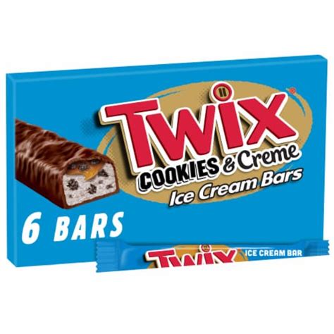 TWIX Cookies & Cream Vanilla With Crunchy Chocolate Cookie Pieces Ice Cream Bars, 6 ct - Kroger