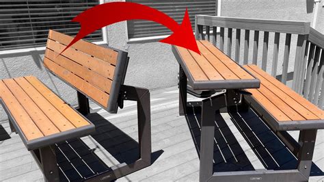 Awesome Convertible Picnic Table / Bench (After 6 Years) - YouTube