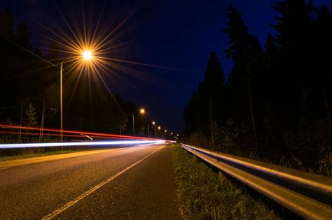 Timelaps Photography of Road at Night · Free Stock Photo